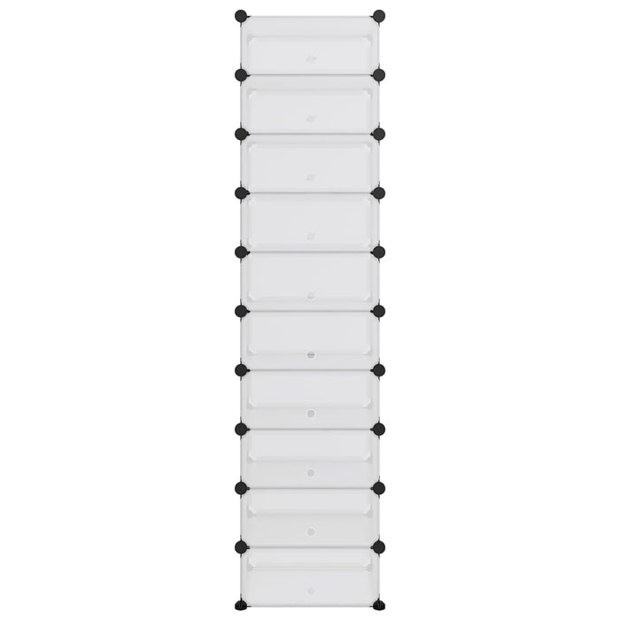 Scarpiera Trasparente 44x32x174 cm in PP cod mxl 51697