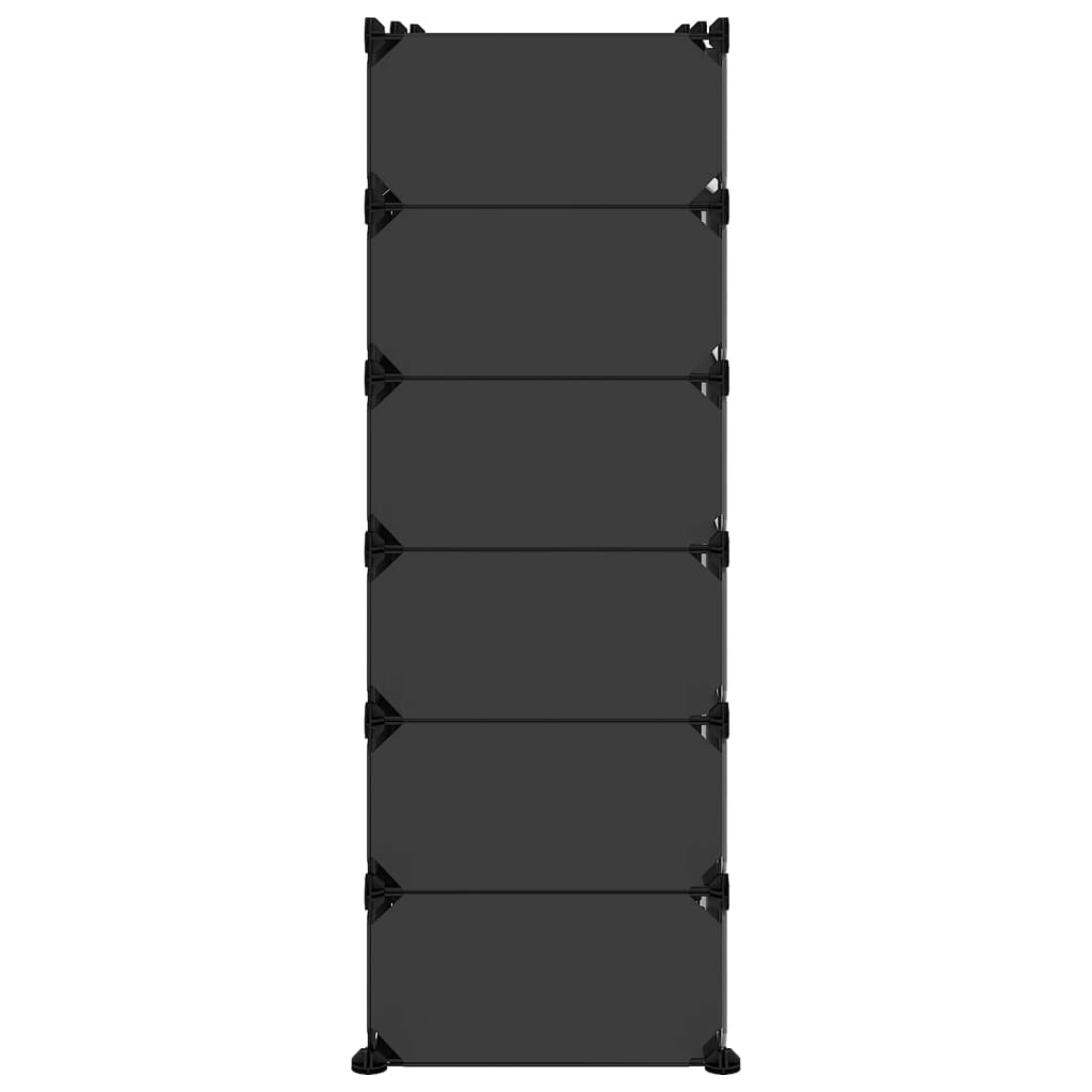 Scarpiera Nera 94,5x36,5x106 cm in PP cod mxl 47583