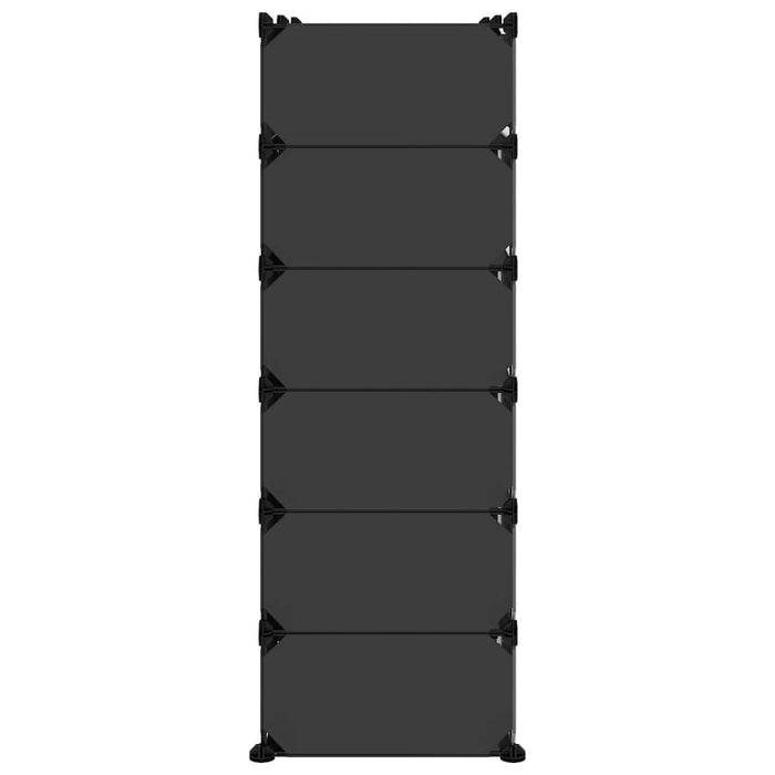 Scarpiera Nera 94,5x36,5x106 cm in PP 340563