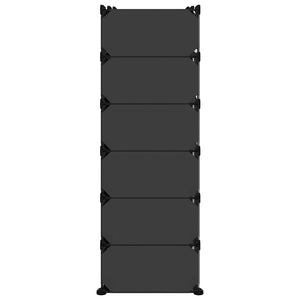 Scarpiera Nera 94,5x36,5x106 cm in PP 340563