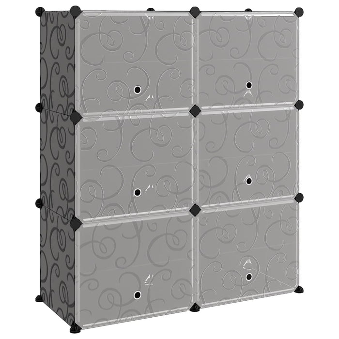 Scarpiera Nera 84,5x31x93,5 cm in PP 340566