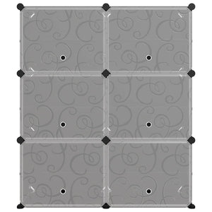 Scarpiera Nera 84,5x31x93,5 cm in PP cod mxl 42706