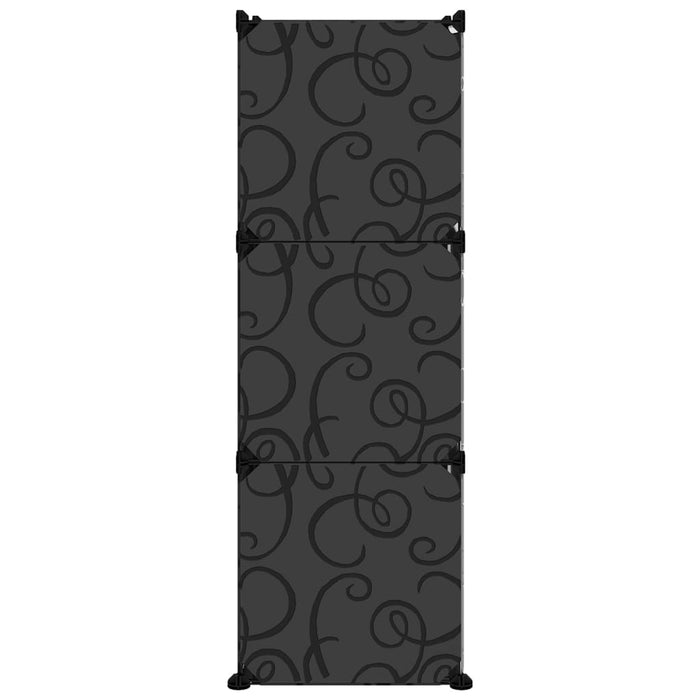 Scarpiera Nera 84,5x31x93,5 cm in PP 340566