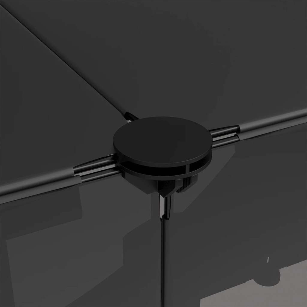 Gabbia per Piccoli Animali Nera 143x107x93 cm in PP e Acciaio 340569