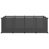 Gabbia per piccoli animali 144 x 74 x 46,5 cm PP e acciaio nero 02_0041648