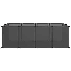 Gabbia per piccoli animali 144 x 74 x 46,5 cm PP e acciaio nero 02_0041648