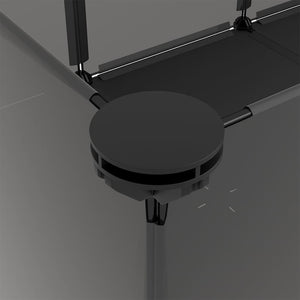 Gabbia per Piccoli Animali Nera 144x74x46,5 cm in PP e Acciaio 340571