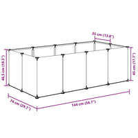 Gabbia per Piccoli Animali Trasparente 144x74x46,5cm PP Acciaio 340572