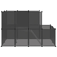 Gabbia per Piccoli Animali Nera 142x74x93 cm in PP e Acciaio cod mxl 48883