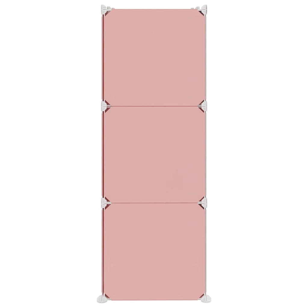 Scaffale Portaoggetti per Bambini con 6 Cubi Rosa in PP cod mxl 51698