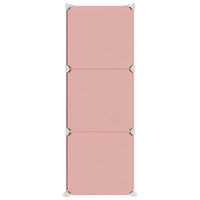 Scaffale Portaoggetti per Bambini con 6 Cubi Rosa in PP cod mxl 51698