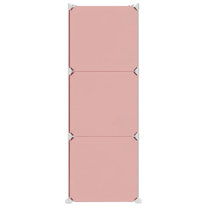 Scaffale Portaoggetti per Bambini con 6 Cubi Rosa in PP cod mxl 51698
