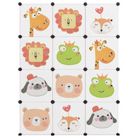 Scaffale Portaoggetti per Bambini con 12 Cubi Rosa in PP 340581