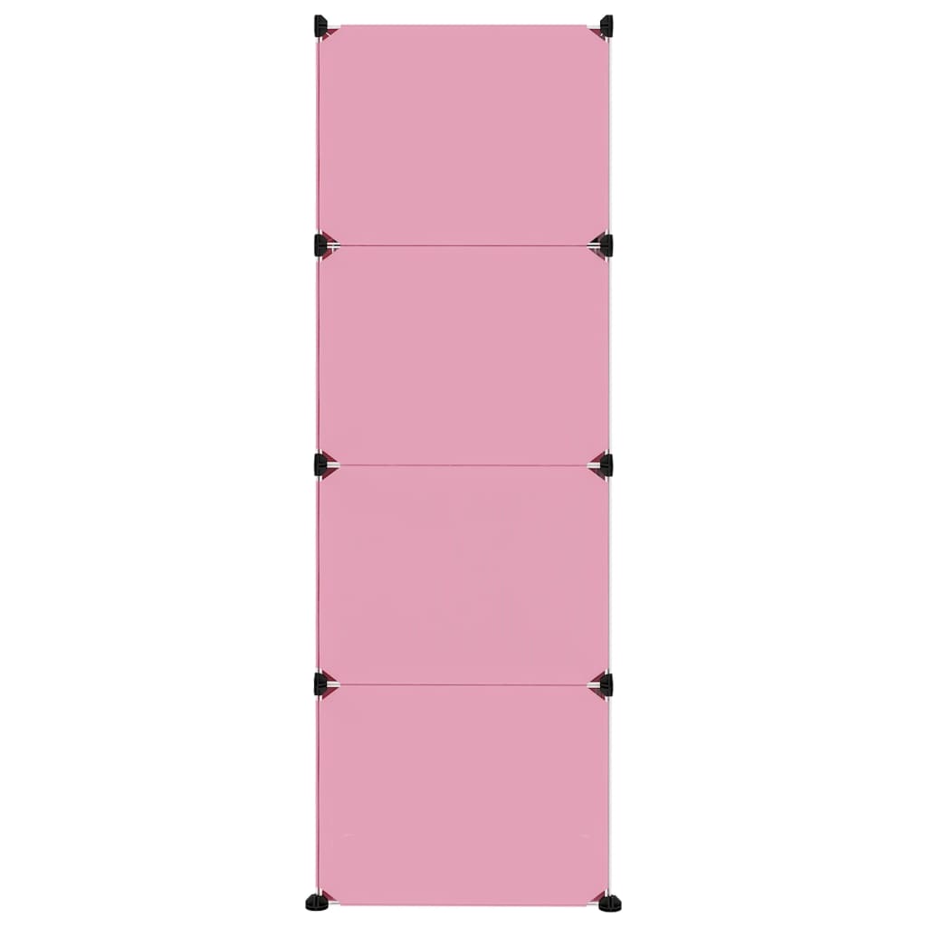 Scaffale Portaoggetti per Bambini con 12 Cubi Rosa in PP 340581
