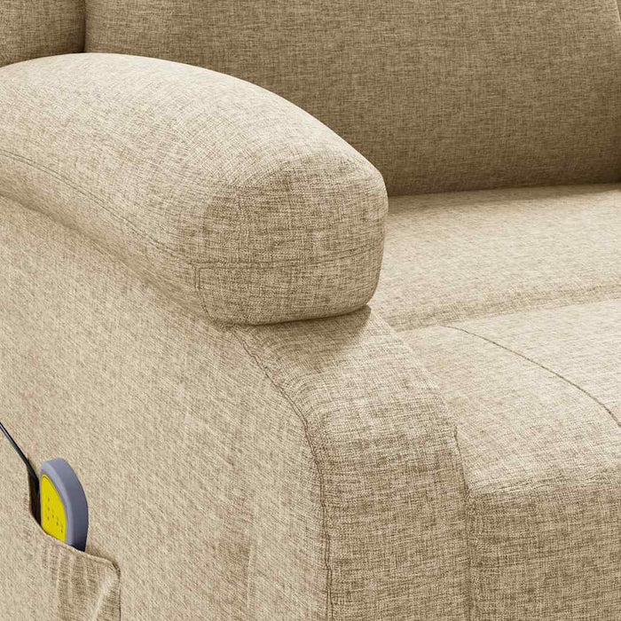 Poltrona Massaggiante Crema in Tessuto