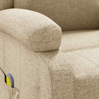 Poltrona Massaggiante Crema in Tessuto 340935