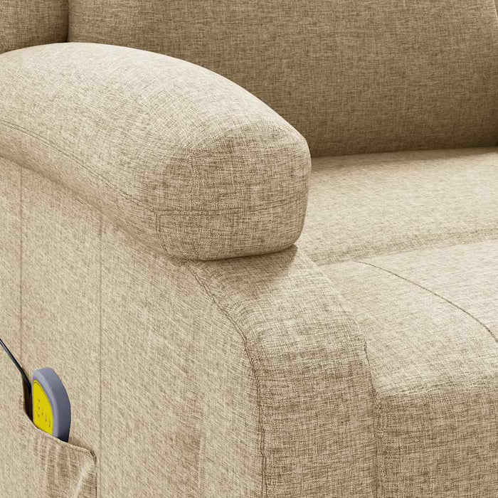 Poltrona Massaggiante Crema in Tessuto 340935