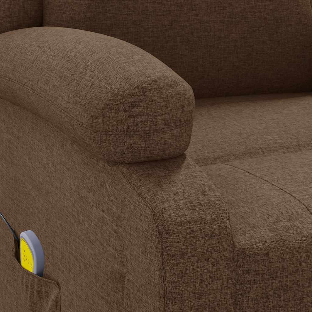 Poltrona Massaggiante Marrone in Tessuto