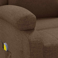 Poltrona Massaggiante Marrone in Tessuto