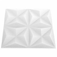 Pannelli Murali 3D 24 pz 50x50 cm Origami Bianco 6 mÂ²