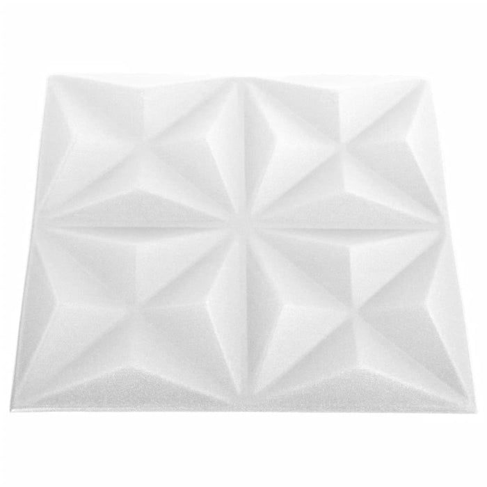 Pannelli Murali 3D 24 pz 50x50 cm Bianchi Origami 6 m² 150913