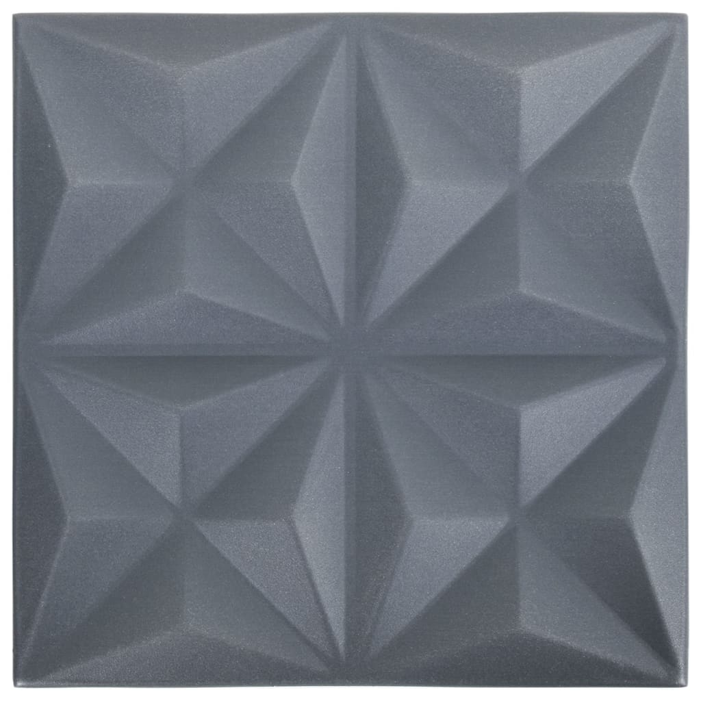 Pannelli Murali 3D 24 pz 50x50 cm Grigi Origami 6 mÂ² cod mxl 11910