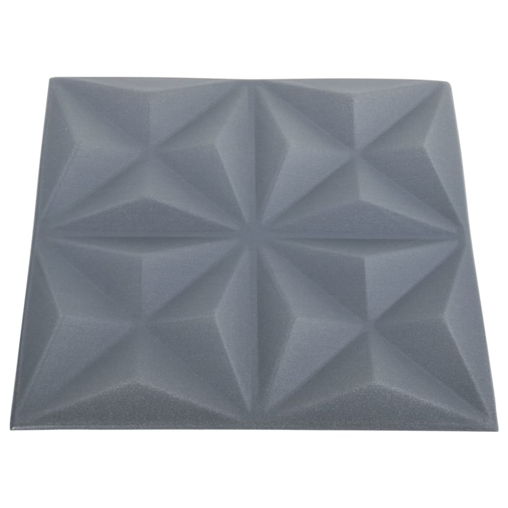 Pannelli Murali 3D 24 pz 50x50 cm Grigi Origami 6 mÂ² cod mxl 11910