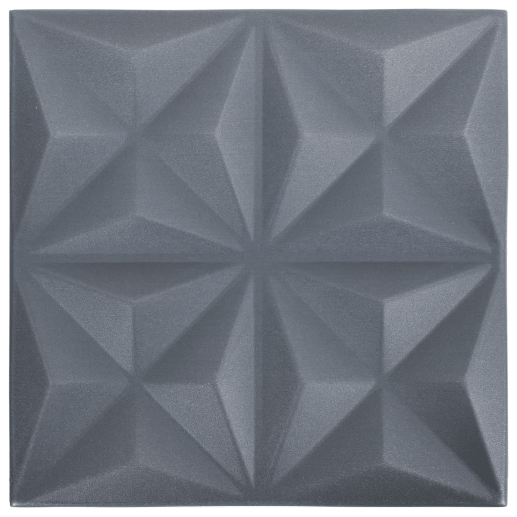 Pannelli Murali 3D 48 pz 50x50 cm Grigi Origami 12 mÂ² cod mxl 18109