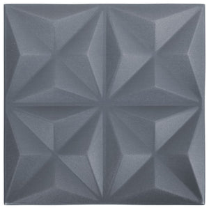 Pannelli Murali 3D 48 pz 50x50 cm Grigi Origami 12 mÂ² cod mxl 18109