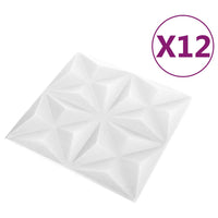 Pannelli Murali 3D 12 pz 50x50 cm Bianchi Origami 3 mÂ² cod mxl 17070