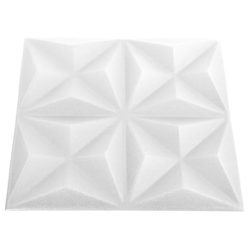 Pannelli Murali 3D 12 pz 50x50 cm Bianchi Origami 3 mÂ² cod mxl 17070