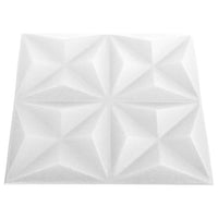 Pannelli Murali 3D 12 pz 50x50 cm Bianchi Origami 3 mÂ² cod mxl 17070