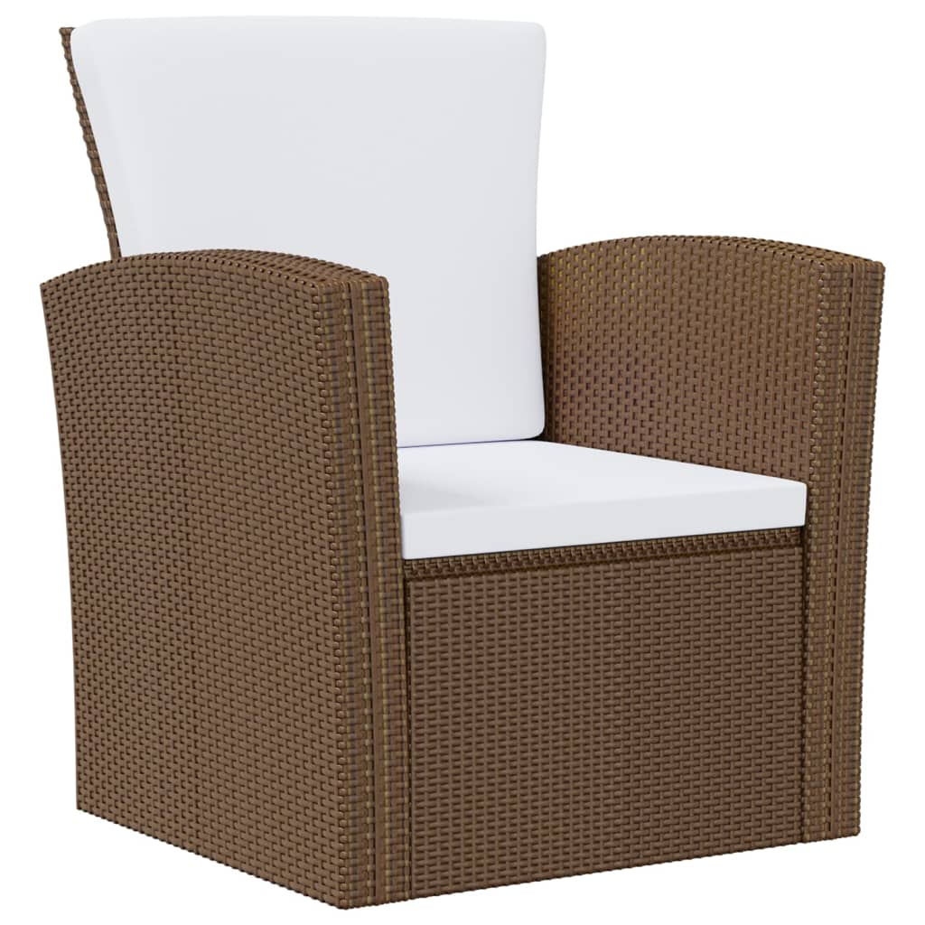 Set Divani da Giardino 16 pz con Cuscini in Polyrattan Marrone 3095944
