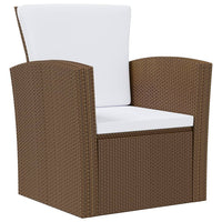 Set Divani da Giardino 16 pz con Cuscini in Polyrattan Marrone 3095944