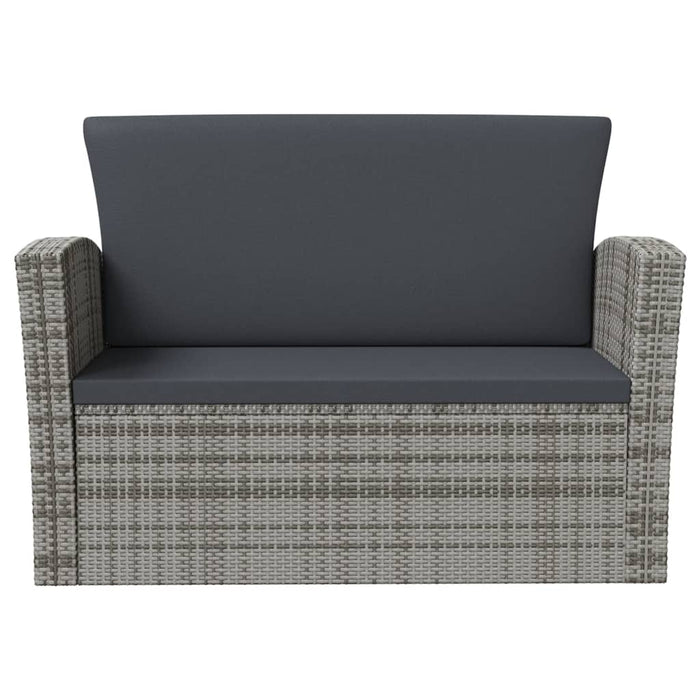 Set Divani da Giardino 16 pz con Cuscini in Polyrattan Grigio cod mxl 38619