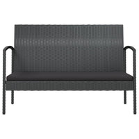 Set Divani da Giardino 8 pz con Cuscini in Polyrattan Nero 3095961