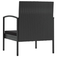 Set Divani da Giardino 8 pz con Cuscini in Polyrattan Nero 3095961