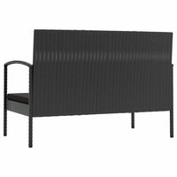 Set Divani da Giardino 16 pz con Cuscini in Polyrattan Nero 3095962
