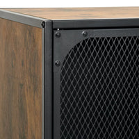 Armadietti 2 pz Marrone Rustico 72x36x82 cm Metallo e MDF 3095969