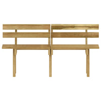 Set da Pranzo da Giardino 3 pz in Legno di Pino Impregnato cod mxl 41694