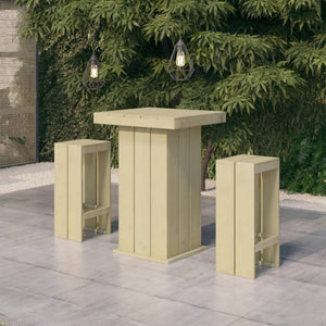 Set BistrÃ² da Giardino 3 pz in Legno di Pino Impregnato cod mxl 35988