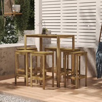 Set BistrÃ² da Giardino 7 pz in Legno di Pino Impregnato cod mxl 35985