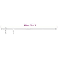 Kit Mini Anta Scorrevole in Acciaio al Carbonio Bianco 183 cm