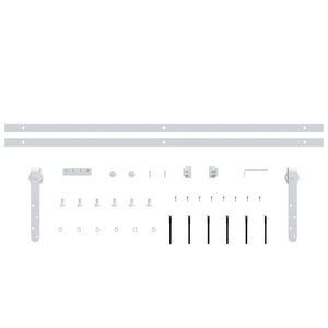 Mini Kit Porta Scorrevole in Acciaio al Carbonio Bianco 200 cm cod mxl 72892