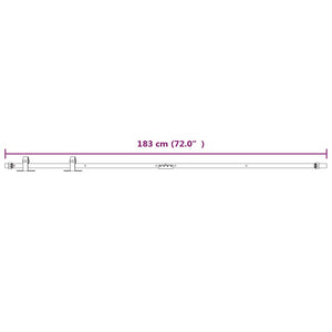 Mini Kit Porta Scorrevole in Acciaio al Carbonio Bianco 183 cm cod mxl 74053