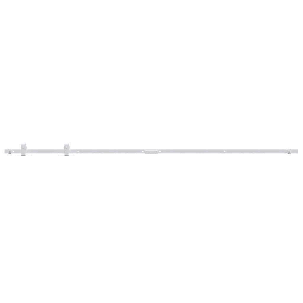 Kit Mini Anta Scorrevole in Acciaio al Carbonio Bianco 200 cm 151695