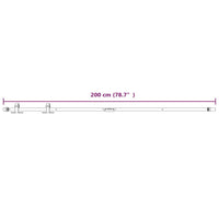 Kit Mini Anta Scorrevole in Acciaio al Carbonio Bianco 200 cm 151695