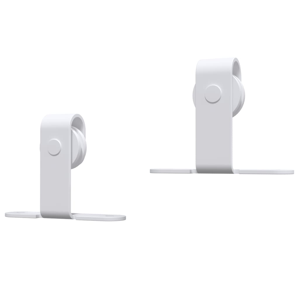 Kit Mini Anta Scorrevole in Acciaio al Carbonio Bianco 152 cm 151696