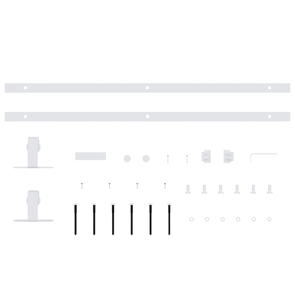 Kit Mini Anta Scorrevole in Acciaio al Carbonio Bianco 122 cm 151697