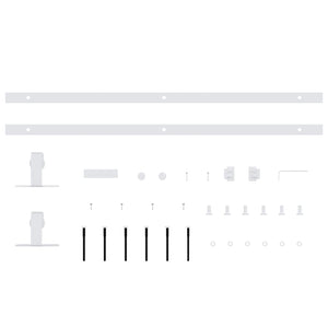 Kit Mini Anta Scorrevole in Acciaio al Carbonio Bianco 122 cm 151697